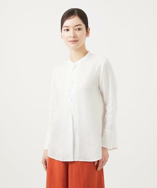 Sybilla / シビラ シャツ・ブラウス | ウェーブデザインリネンブラウス | 詳細16