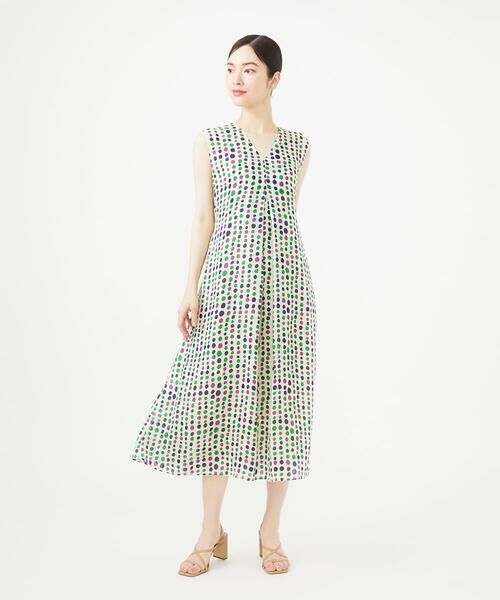 Sybilla/シビラ ドットプリントドレス ブルー系 M Sybilla/シビラ ドットプリントドレス ブルー系 M