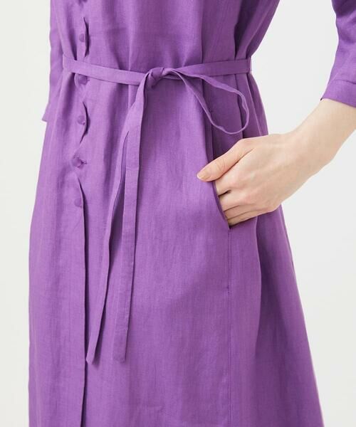 Sybilla / シビラ ロング・マキシ丈ワンピース | ウェーブデザインリネンドレス | 詳細11