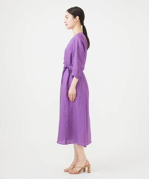 Sybilla / シビラ ロング・マキシ丈ワンピース | ウェーブデザインリネンドレス | 詳細5