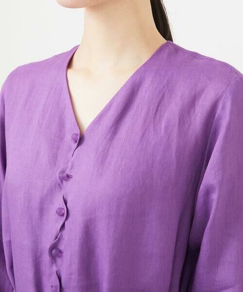 Sybilla / シビラ ロング・マキシ丈ワンピース | ウェーブデザインリネンドレス | 詳細7