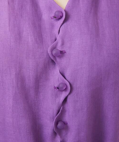 Sybilla / シビラ ロング・マキシ丈ワンピース | ウェーブデザインリネンドレス | 詳細8