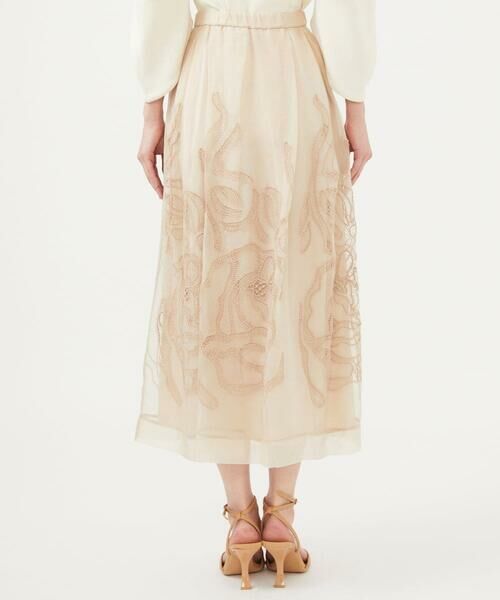 Sybilla / シビラ ロング・マキシ丈スカート | シルクオーガンジーローズスカート | 詳細3