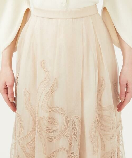 Sybilla / シビラ ロング・マキシ丈スカート | シルクオーガンジーローズスカート | 詳細4