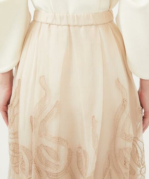 Sybilla / シビラ ロング・マキシ丈スカート | シルクオーガンジーローズスカート | 詳細5