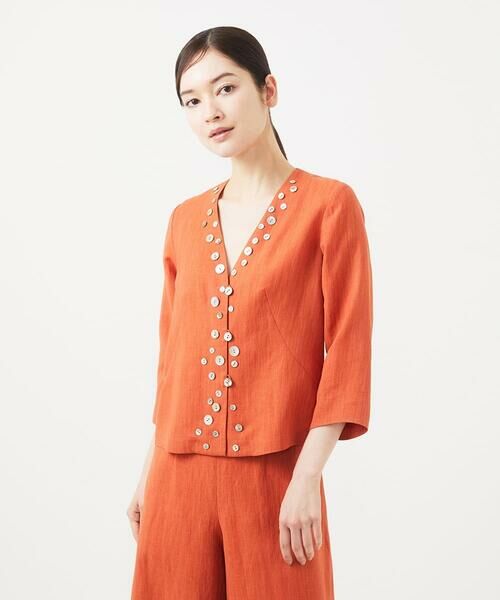 Sybilla / シビラ セットアップ | シェルボタンブラウスジャケット | 詳細1