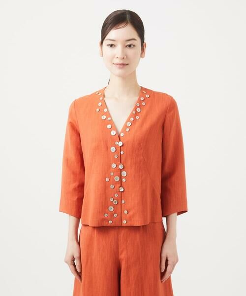 Sybilla / シビラ セットアップ | シェルボタンブラウスジャケット | 詳細2