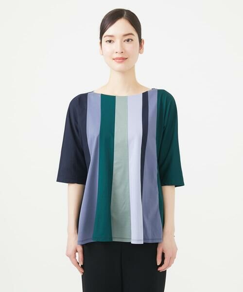 Sybilla / シビラ カットソー | パッチワークストライプカットソー | 詳細2