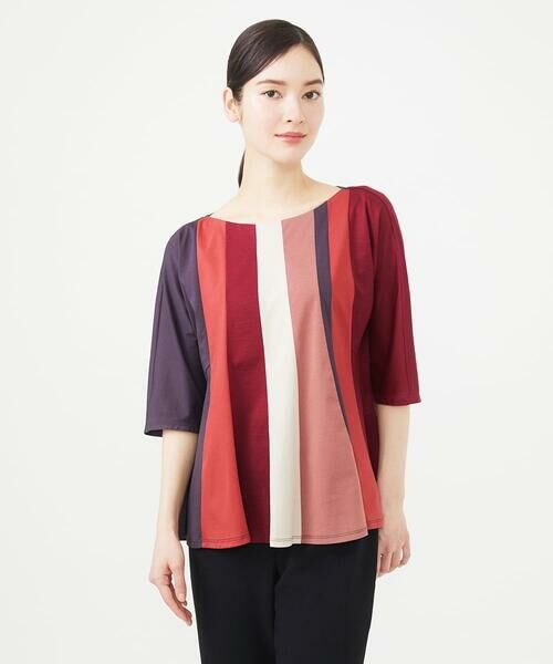 Sybilla / シビラ カットソー | パッチワークストライプカットソー | 詳細11