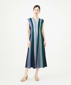 Sybilla / シビラ ロング・マキシ丈ワンピース | パッチワークストライプドレス