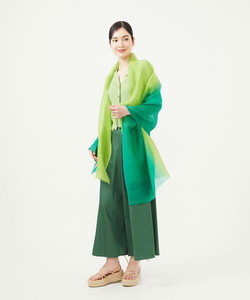 【美品】シビラ カシミヤ マフラー ショール グリーン 美品】シビラ カシミヤ マフラー ショール グリーン シビラ