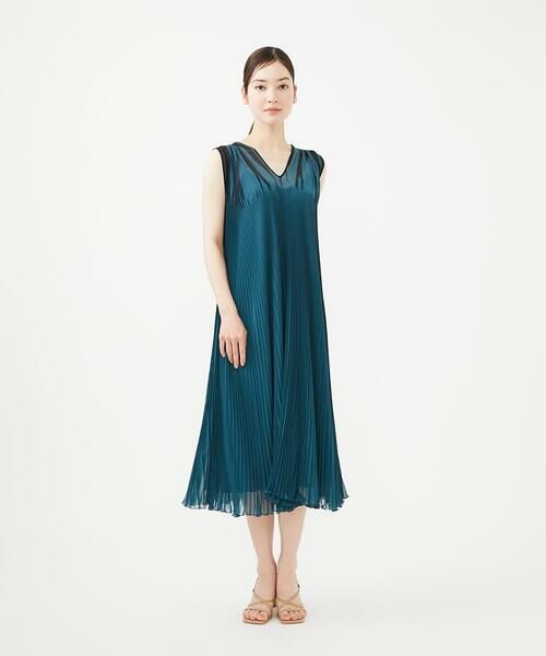 Sybilla / シビラ ドレス | バイカラープリーツドレス | 詳細1