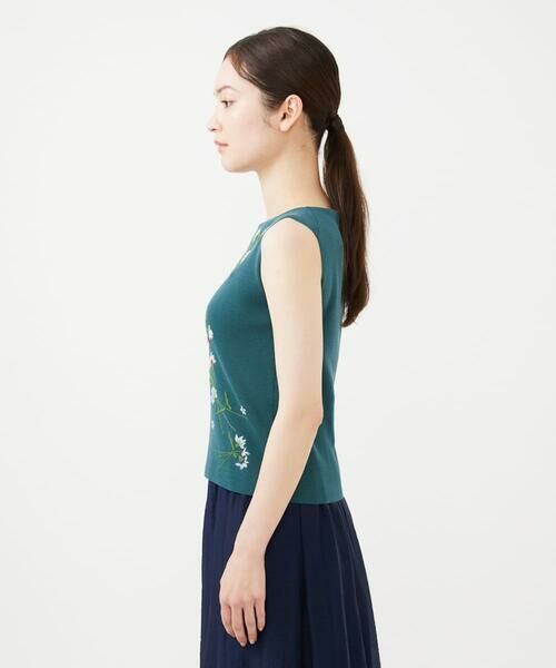 Sybilla / シビラ ニット・セーター | フラワー刺繍ノースリーブプルオーバー | 詳細3