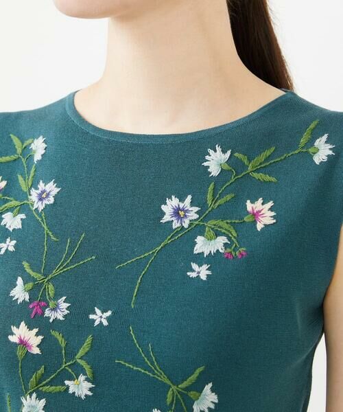 Sybilla / シビラ ニット・セーター | フラワー刺繍ノースリーブプルオーバー | 詳細5