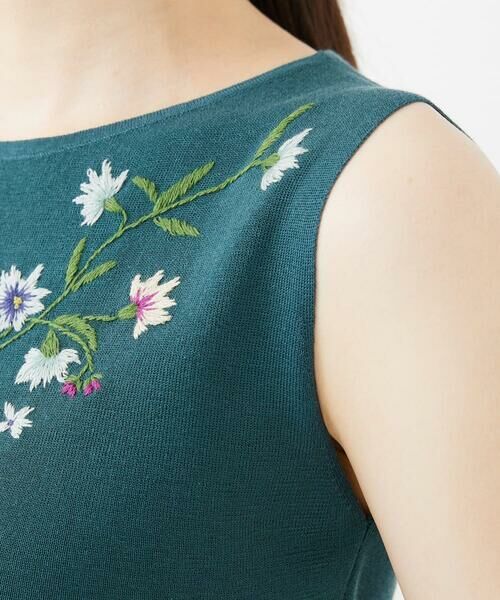 Sybilla / シビラ ニット・セーター | フラワー刺繍ノースリーブプルオーバー | 詳細6