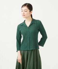 Sybilla / シビラ カットソー | シャーリングオープンカラーカットソー