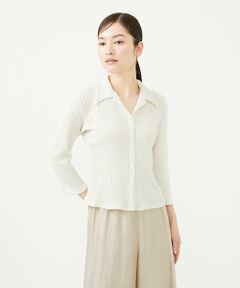 Sybilla / シビラ カットソー | シャーリングオープンカラーカットソー