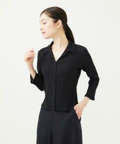 Sybilla / シビラ カットソー | シャーリングオープンカラーカットソー