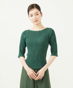 Sybilla / シビラ カットソー | シャーリングボートネックカットソー