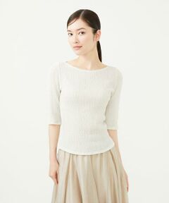 Sybilla / シビラ カットソー | シャーリングボートネックカットソー