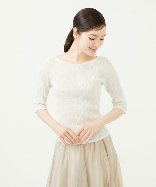 Sybilla / シビラ カットソー | シャーリングボートネックカットソー | 詳細10