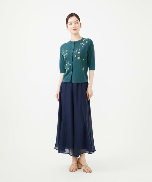 Sybilla / シビラ カーディガン・ボレロ | フラワー刺繍五分袖カーディガン | 詳細12