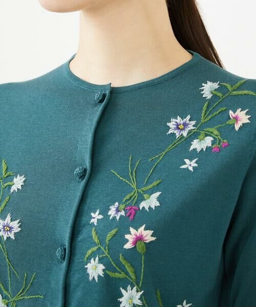 Sybilla / シビラ カーディガン・ボレロ | フラワー刺繍五分袖カーディガン | 詳細5