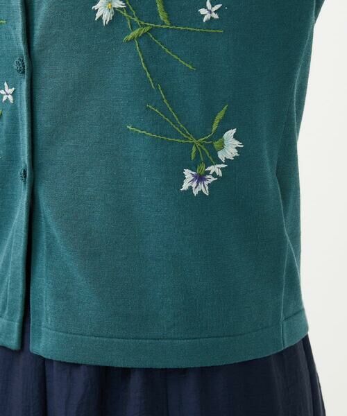 Sybilla / シビラ カーディガン・ボレロ | フラワー刺繍五分袖カーディガン | 詳細7