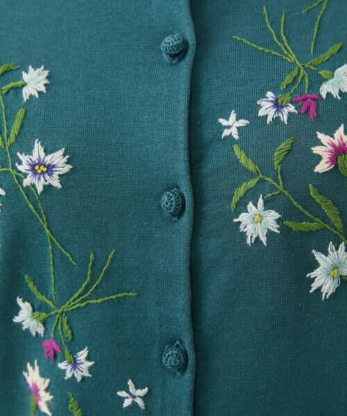 Sybilla / シビラ カーディガン・ボレロ | フラワー刺繍五分袖カーディガン | 詳細8