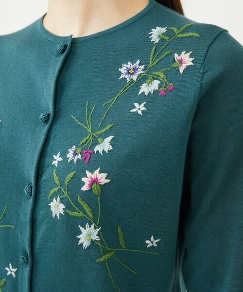 Sybilla / シビラ カーディガン・ボレロ | フラワー刺繍五分袖カーディガン | 詳細9