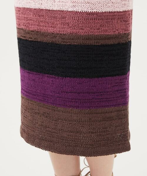 Sybilla / シビラ ロング・マキシ丈ワンピース | 【PLAYA】ランダムボーダーニットドレス | 詳細7