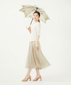 Sybilla / シビラ 傘 | 【晴雨兼用・UVカット】フラワーモチーフ刺繍日傘