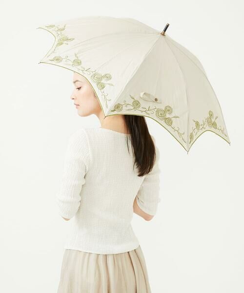 Sybilla / シビラ 傘 | 【晴雨兼用・UVカット】フラワーモチーフ刺繍日傘 | 詳細2