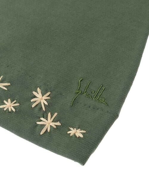 Sybilla / シビラ 手袋 | 【日本製/接触冷感】フラワー刺繍フィンガーレスミドルグローブ（5本指） | 詳細4