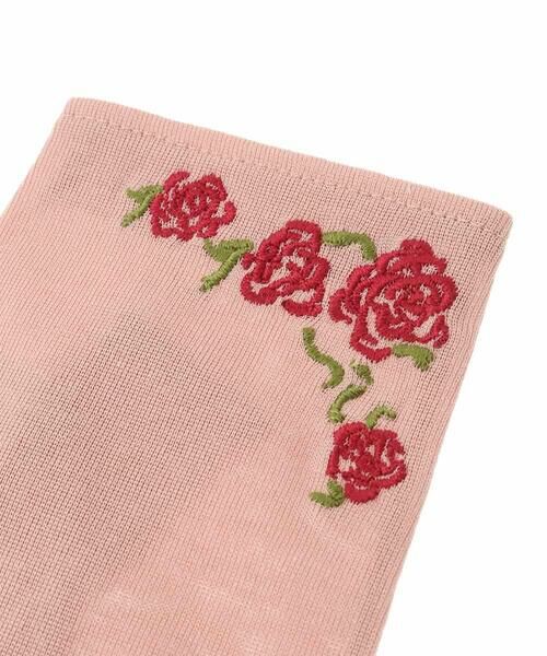 Sybilla / シビラ 手袋 | 【日本製/接触冷感】ローズ刺繍フィンガーレスショートグローブ | 詳細3