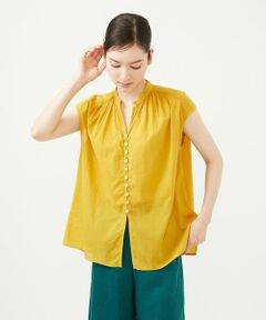 Sybilla / シビラ シャツ・ブラウス | 【INDIA】カディコットンフレンチスリーブブラウス