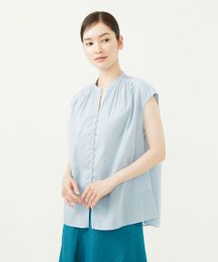 Sybilla / シビラ シャツ・ブラウス | 【INDIA】カディコットンフレンチスリーブブラウス