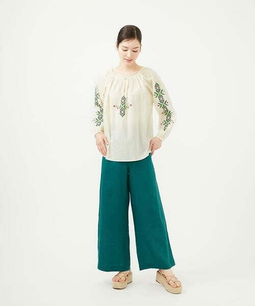 Sybilla / シビラ シャツ・ブラウス | 【INDIA】フラワー&ボーラー刺繍ブラウス | 詳細13