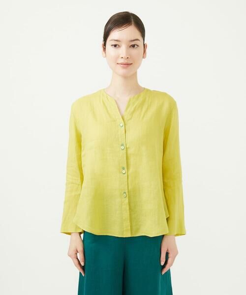 Sybilla / シビラ シャツ・ブラウス | リネンローンボタンホール刺繍ブラウス | 詳細1