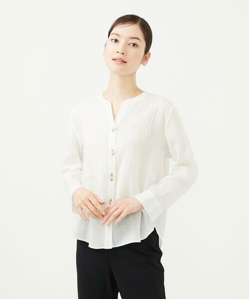 Sybilla / シビラ シャツ・ブラウス | リネンローンボタンホール刺繍ブラウス | 詳細13