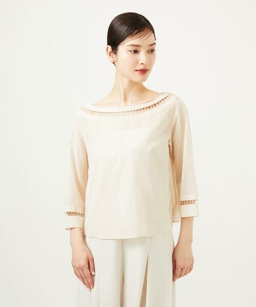Sybilla / シビラ シャツ・ブラウス | ハシゴ刺繍シアーブラウス | 詳細1