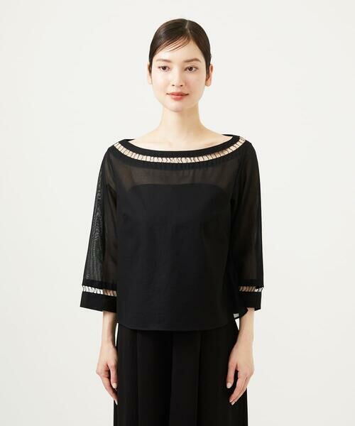 Sybilla / シビラ シャツ・ブラウス | ハシゴ刺繍シアーブラウス | 詳細3