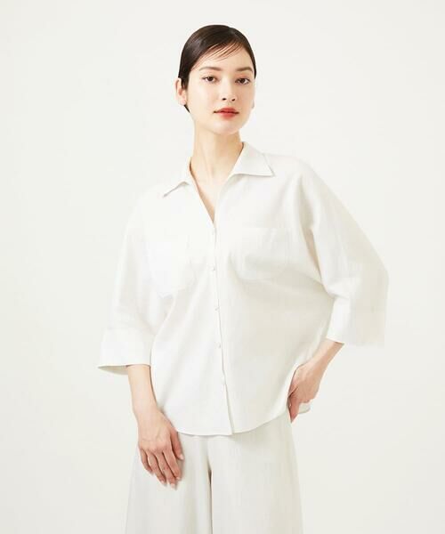 Sybilla / シビラ シャツ・ブラウス | メタリックリネンシャツ（アイボリー2）