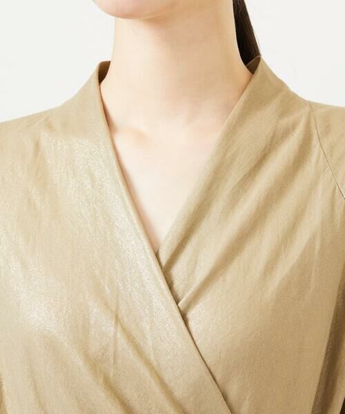 Sybilla / シビラ ロング・マキシ丈ワンピース | 【メディア着用】メタリックリネンカシュクールドレス | 詳細4