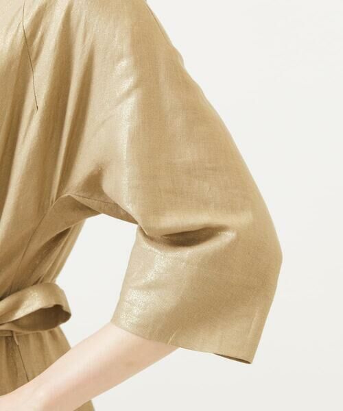 Sybilla / シビラ ロング・マキシ丈ワンピース | 【メディア着用】メタリックリネンカシュクールドレス | 詳細5