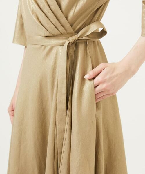 Sybilla / シビラ ロング・マキシ丈ワンピース | 【メディア着用】メタリックリネンカシュクールドレス | 詳細6