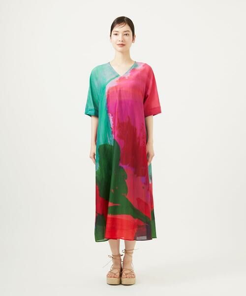 Sybilla / シビラ ロング・マキシ丈ワンピース | アートプリントドレス | 詳細2