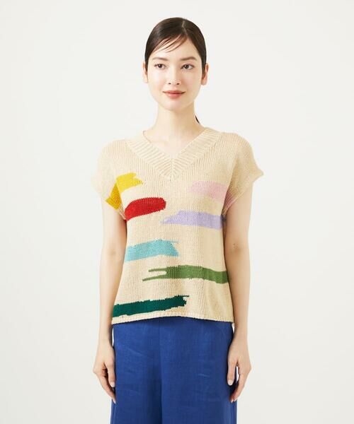 Sybilla / シビラ ニット・セーター | ハンドペイント柄プルオーバー | 詳細1