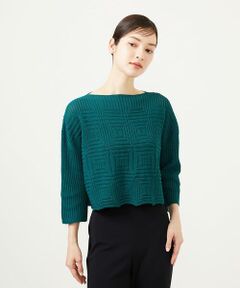 Sybilla / シビラ ニット・セーター | ペーパーヤーンジオメトリックプルオーバー