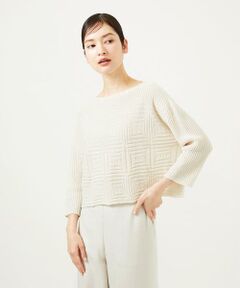 Sybilla / シビラ ニット・セーター | ペーパーヤーンジオメトリックプルオーバー
